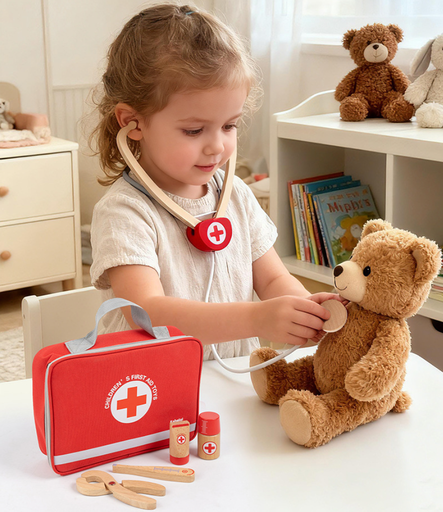 Montessori Holz-Arztspielset für Rollenspiele