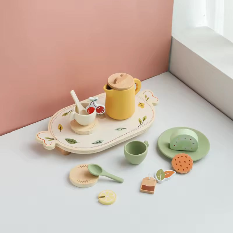 Montessori Sommer-Kaffeekränzchen – Holz-Küchenspielzeug🍒