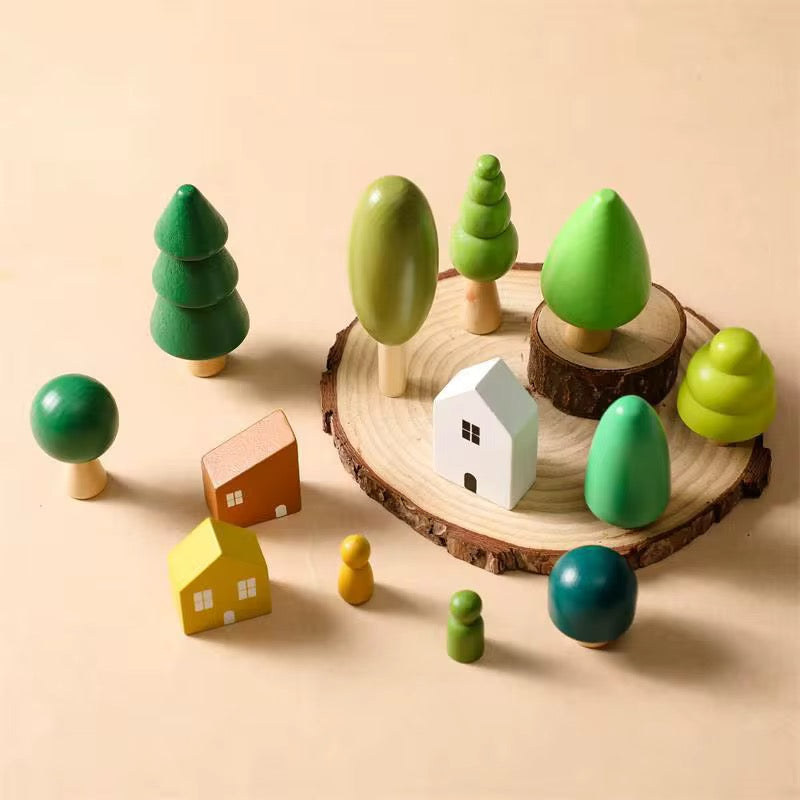 Montessori Spielwelt aus Holz für fantasievolles Spielen 🏡🌳