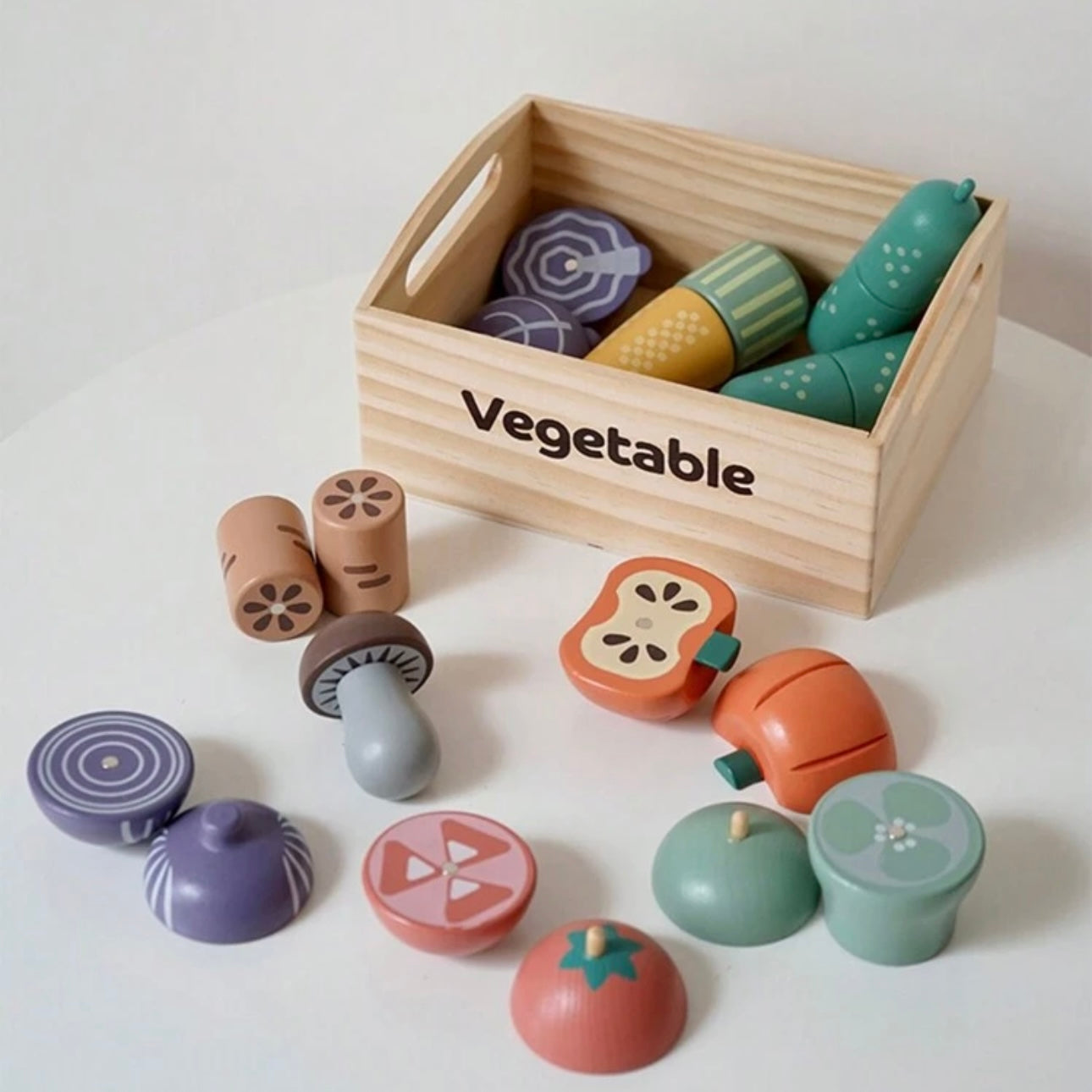 Montessori Gemüsekiste aus Holz