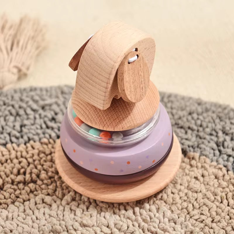 Elefanten Stapelturm für Babys aus Holz