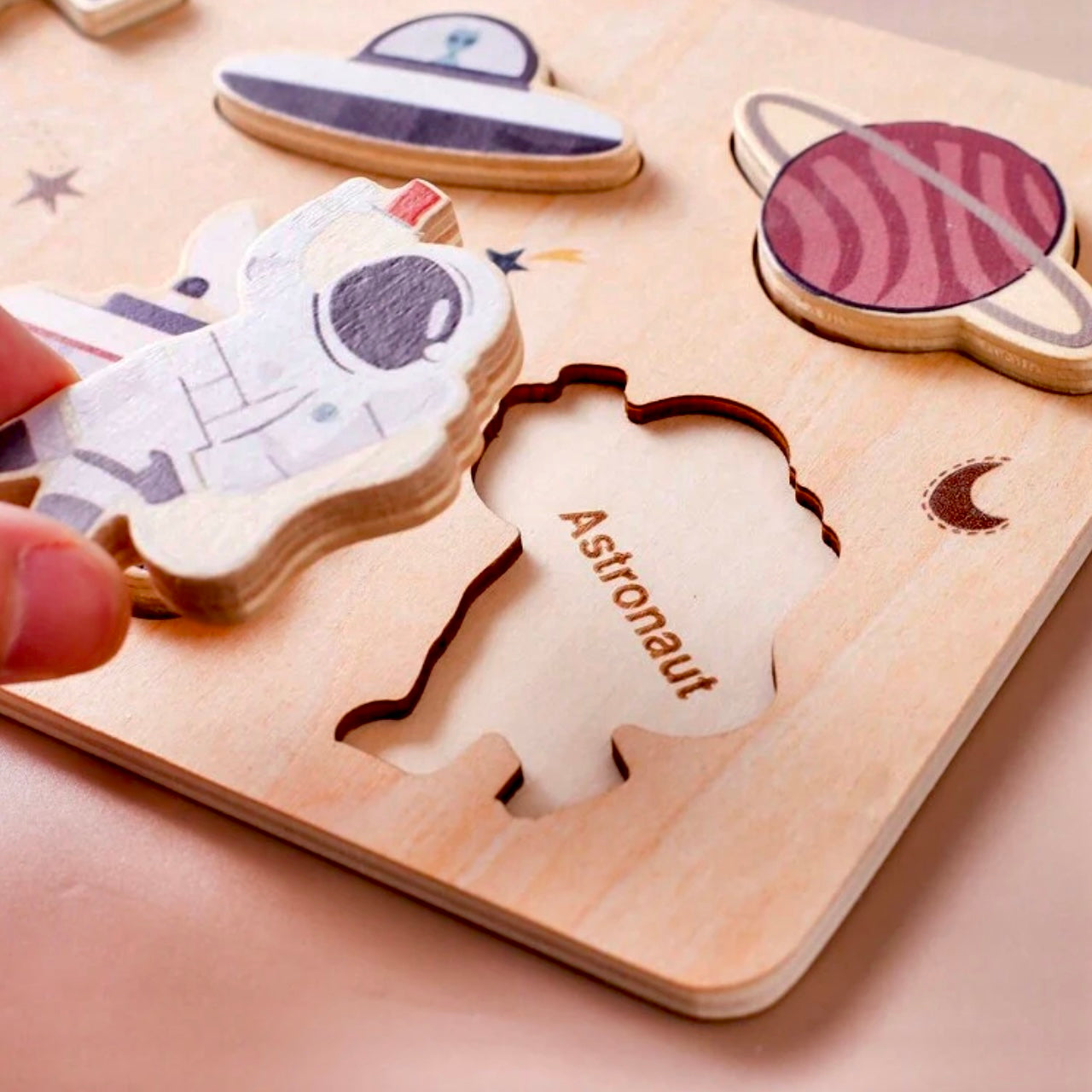 Weltall Holz-Steckpuzzle