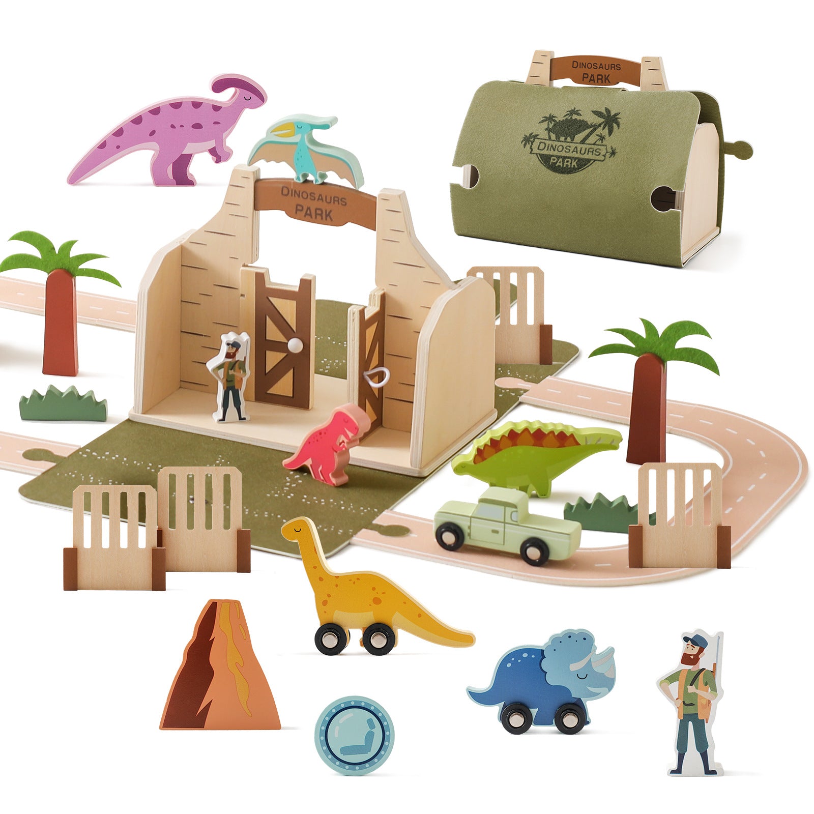 Nachhaltiges Dinosaurier Holzspiel