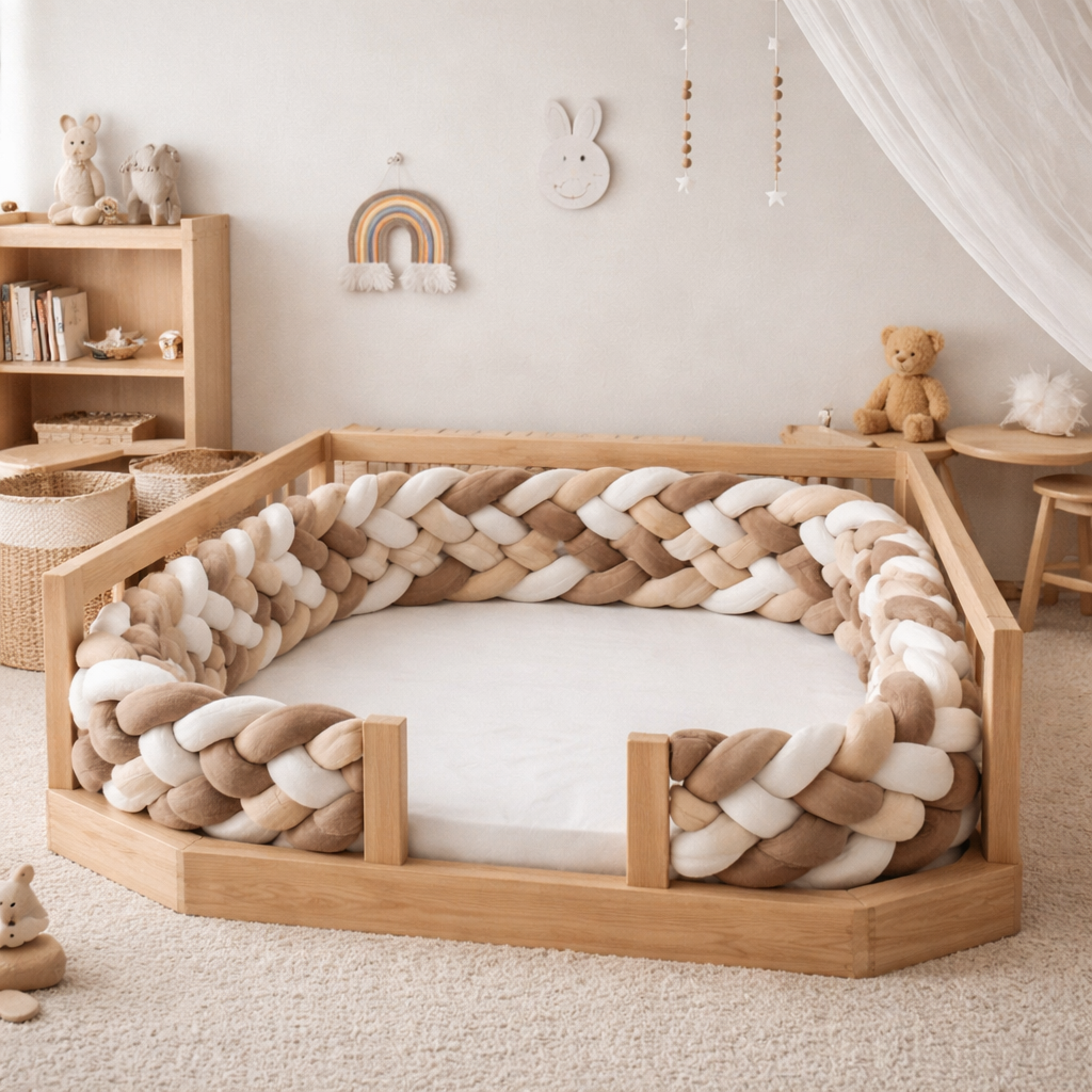 Geflochtene Bettschlange XL 3 Meter