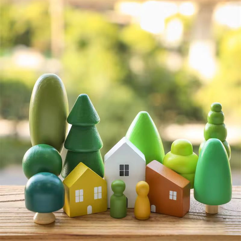 Montessori Spielwelt aus Holz für fantasievolles Spielen 🏡🌳