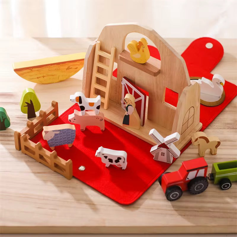 Bauernhof Holzspiel für Kinder