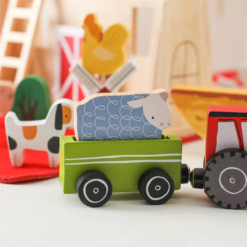 Bauernhof Holzspiel für Kinder