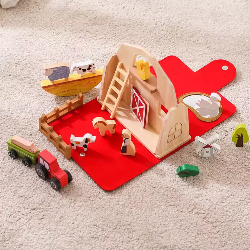 Bauernhof Holzspiel für Kinder