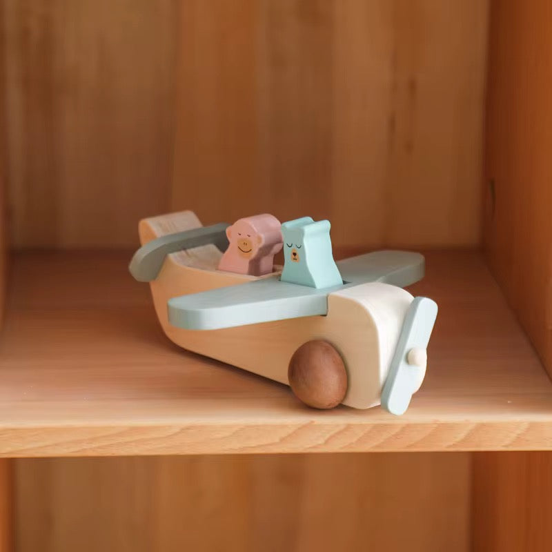 Helikopter-Spielzeug aus Holz für Kinder
