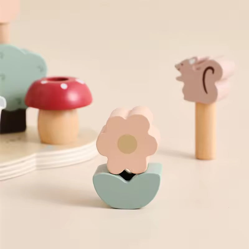 Nachhaltige Montessori Pilz-Bauklötze🍄