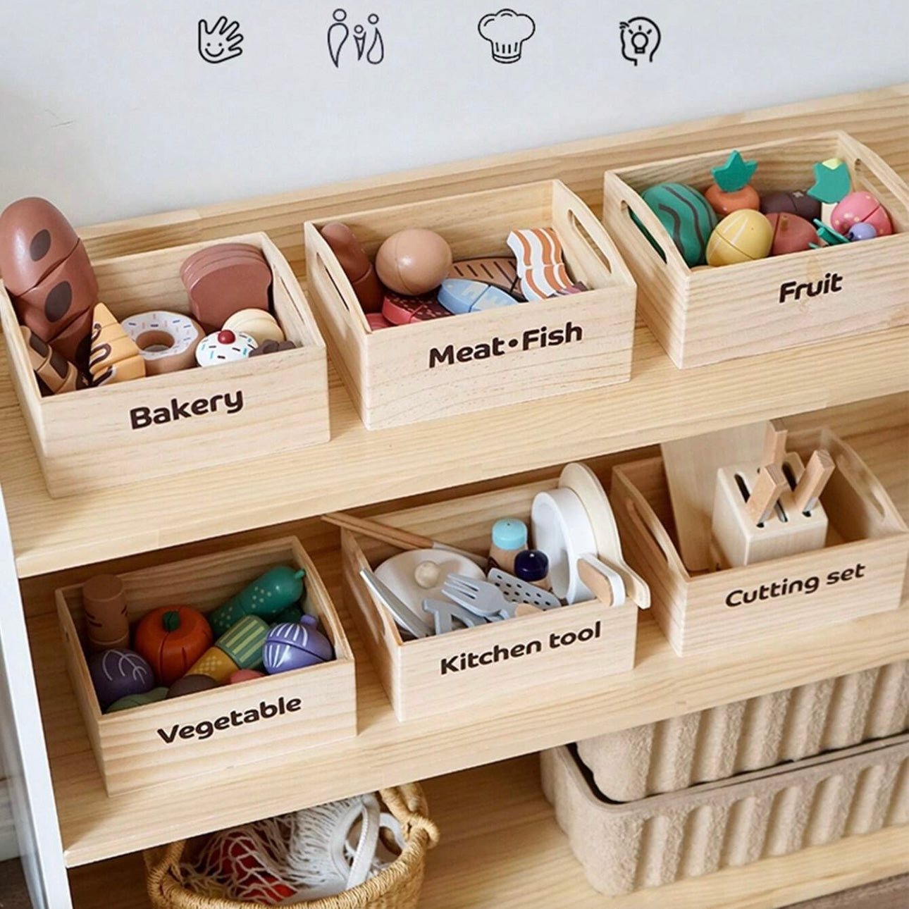 Montessori Holz-Küchenset