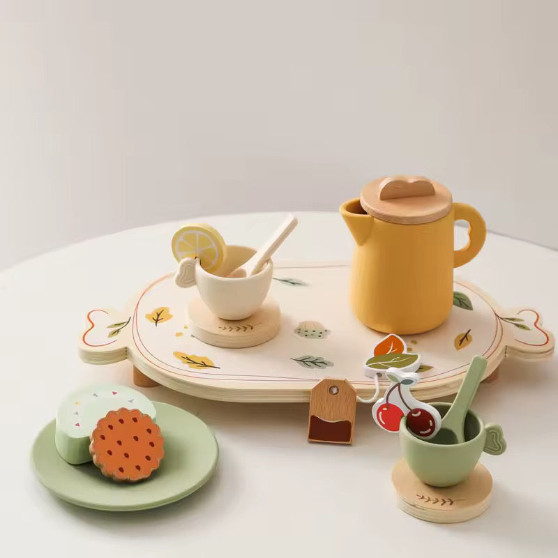 Montessori Sommer-Kaffeekränzchen – Holz-Küchenspielzeug🍒