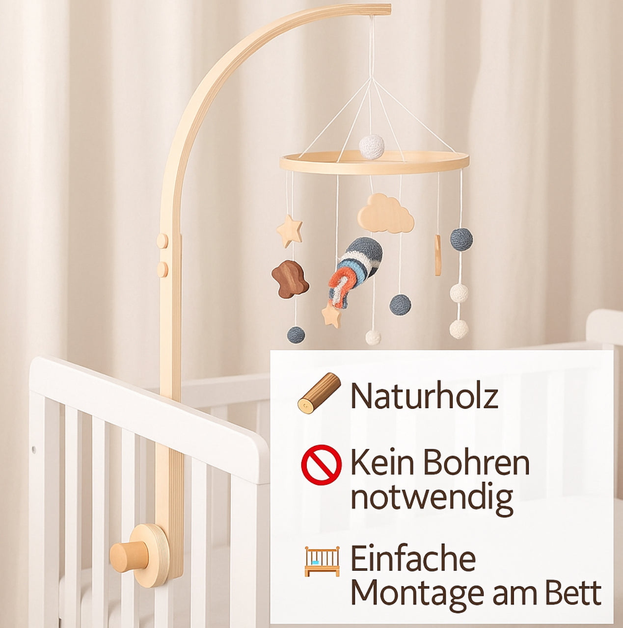 Nachhaltige Babymobile-Halterung