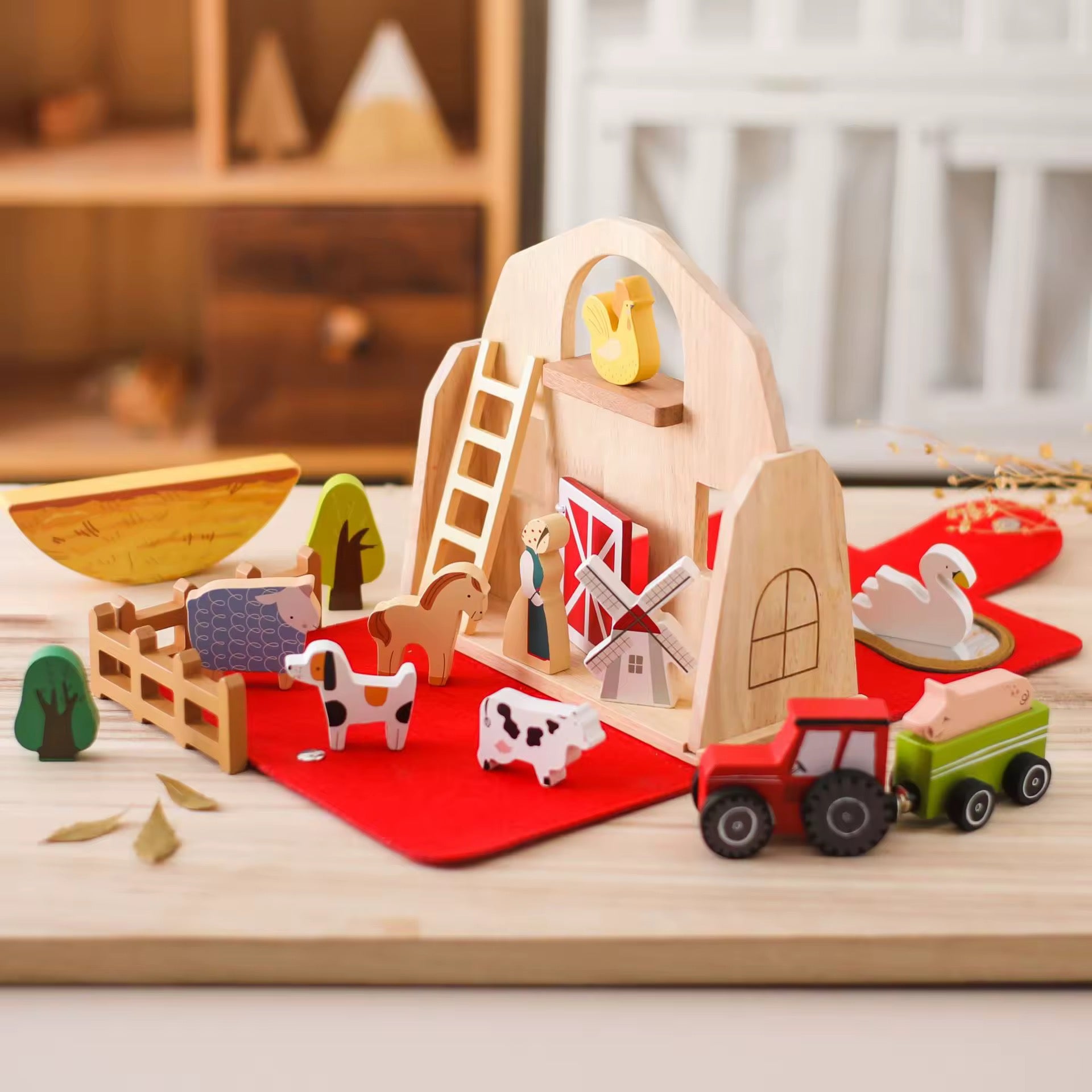 Bauernhof Holzspiel für Kinder