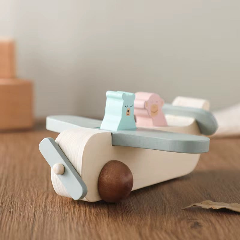Helikopter-Spielzeug aus Holz für Kinder