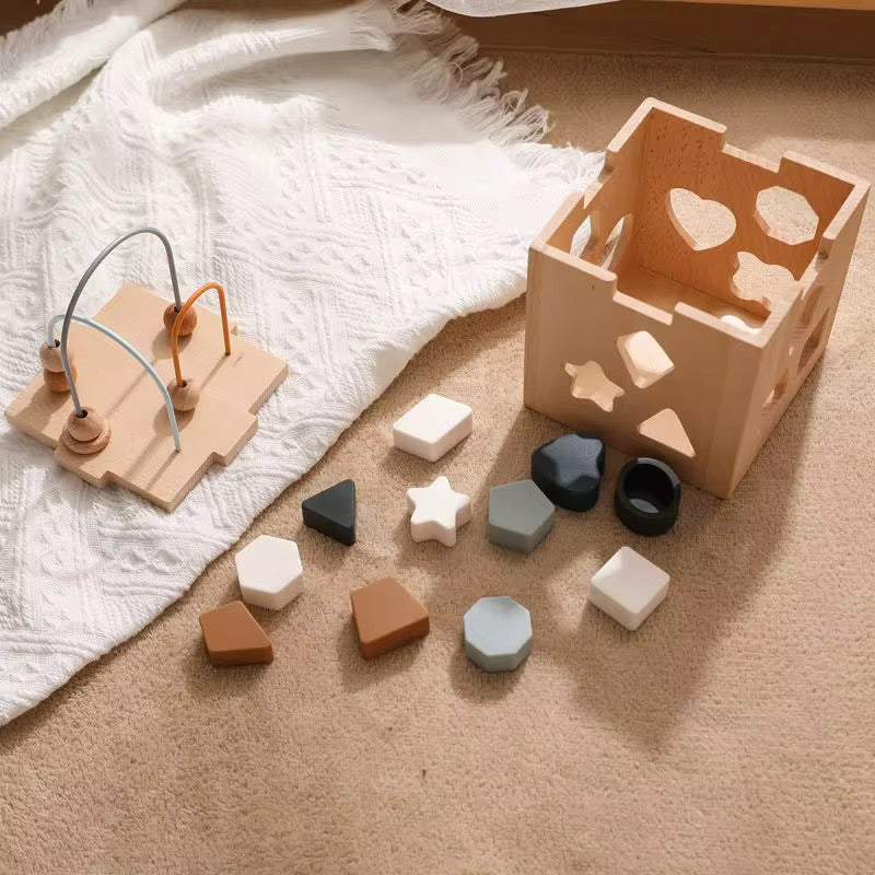 Montessori Holzsortierspiel für Kleinkinder
