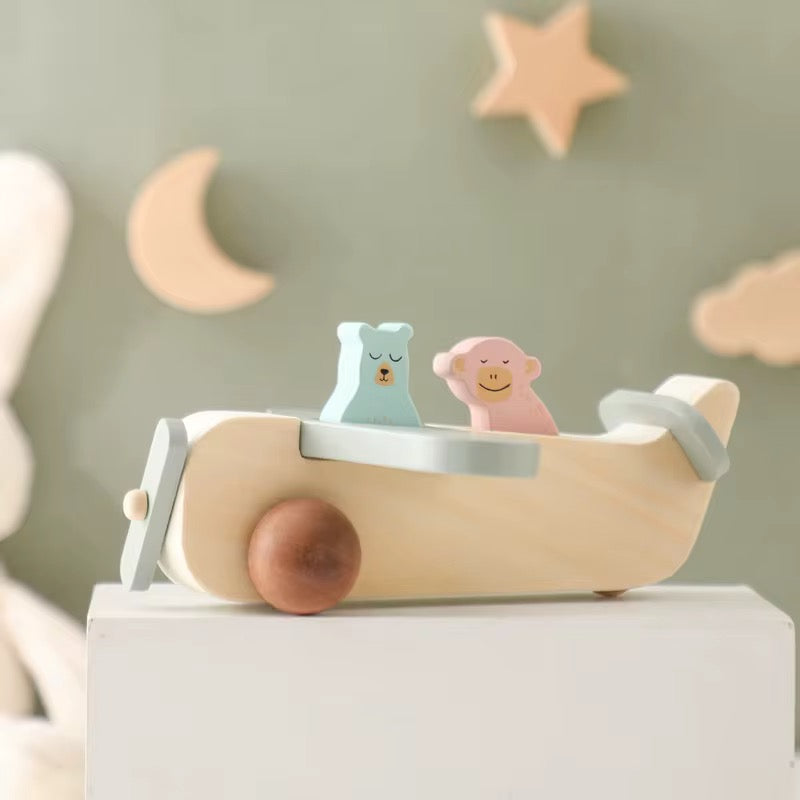 Helikopter-Spielzeug aus Holz für Kinder
