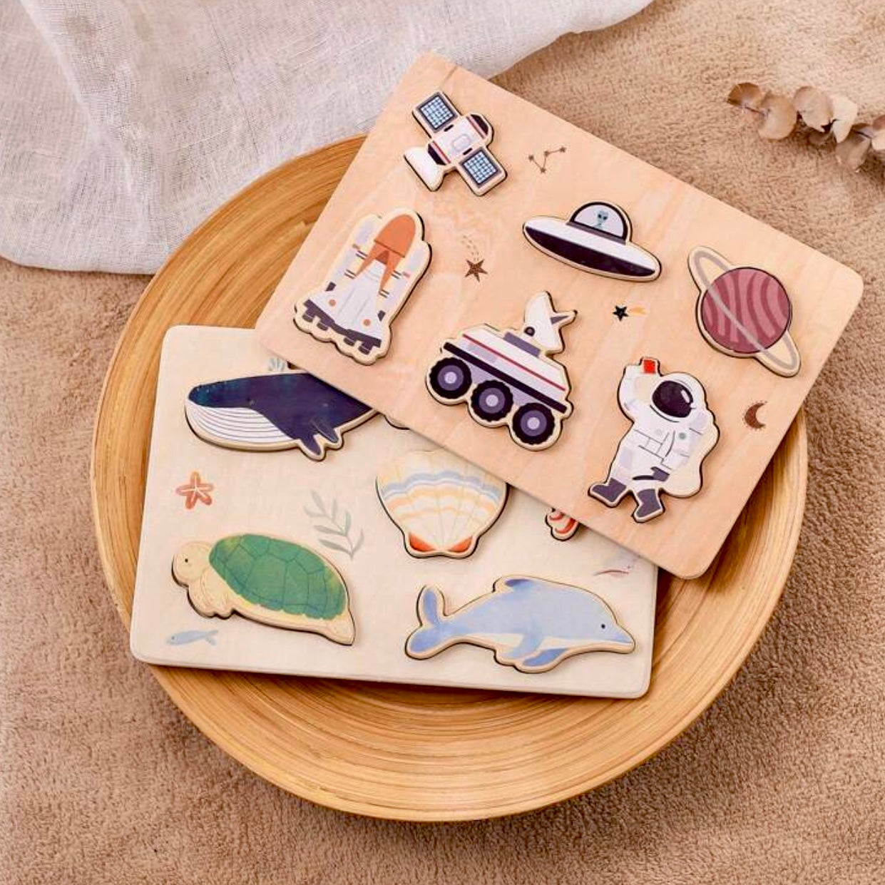 Weltall Holz-Steckpuzzle