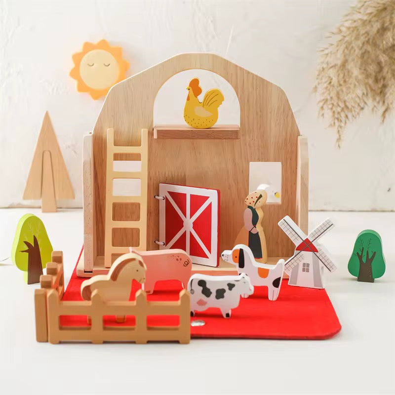 Bauernhof Holzspiel für Kinder