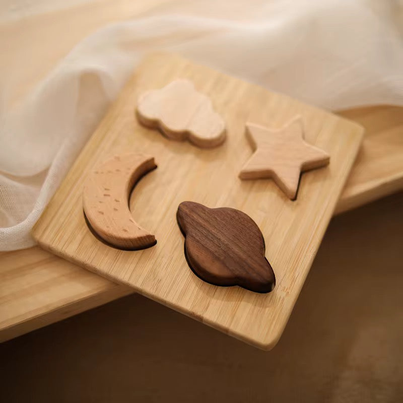 Montessori Himmelsformen Holzpuzzle