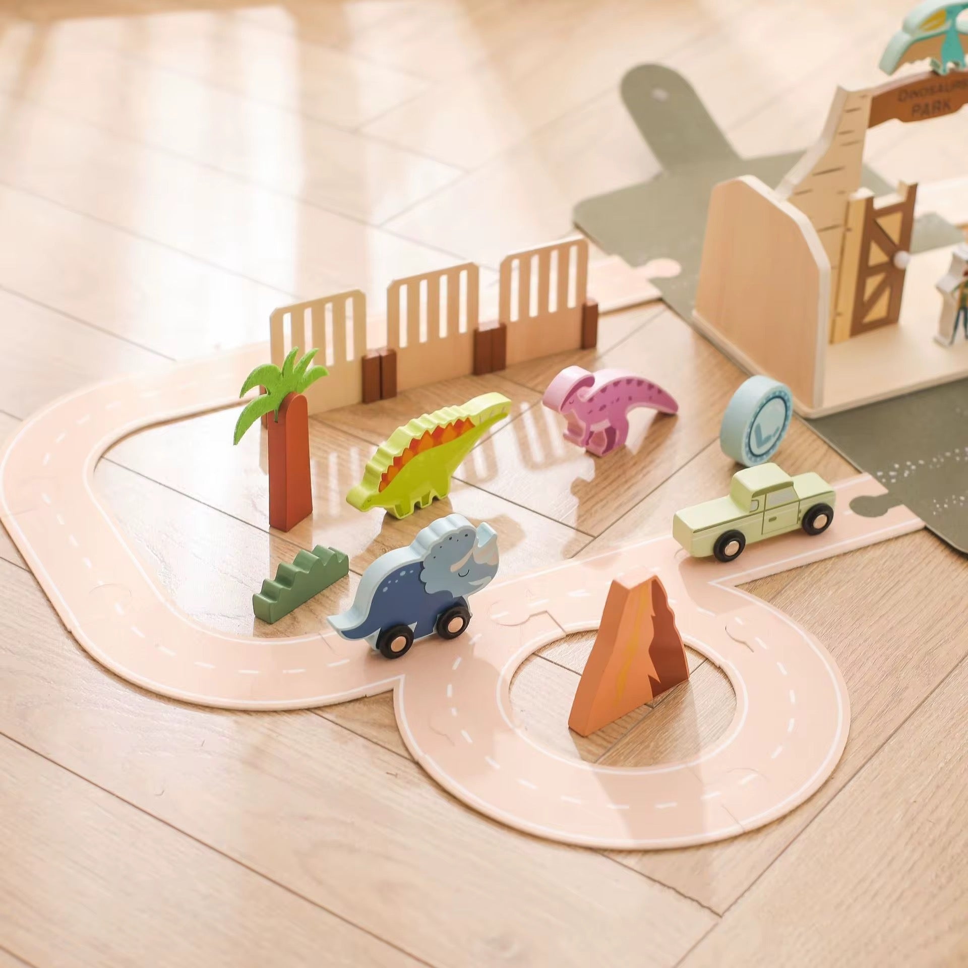 Nachhaltiges Dinosaurier Holzspiel