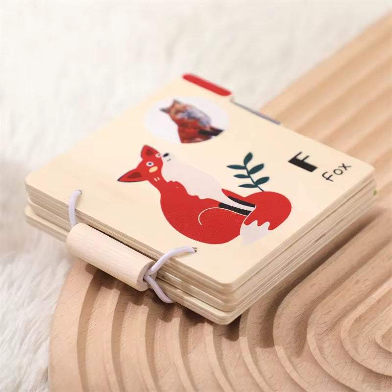 Montessori Tierbuch aus Holz