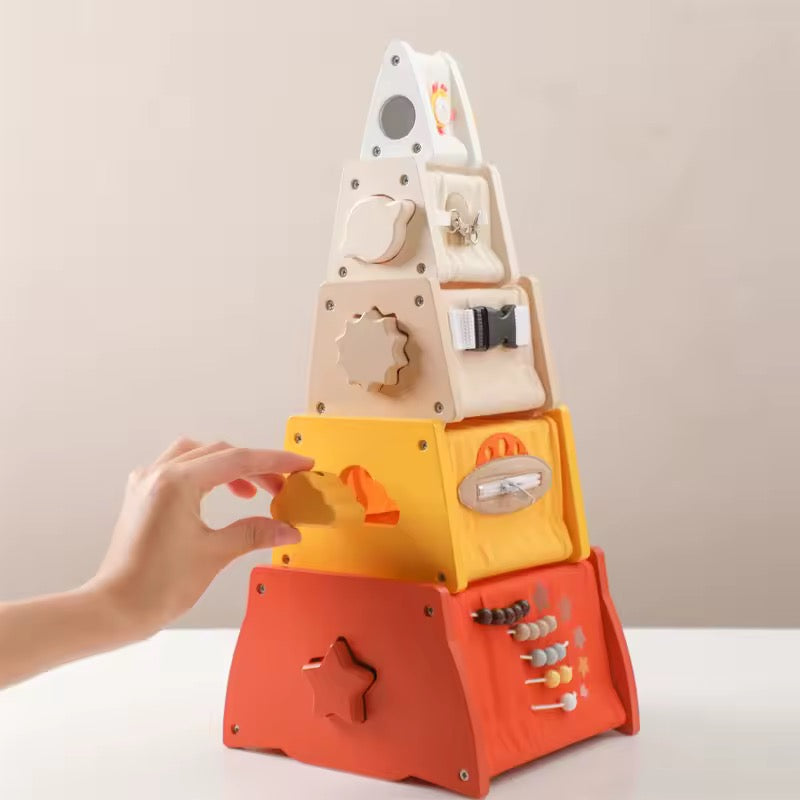 Montessori Stapelturm aus Holz