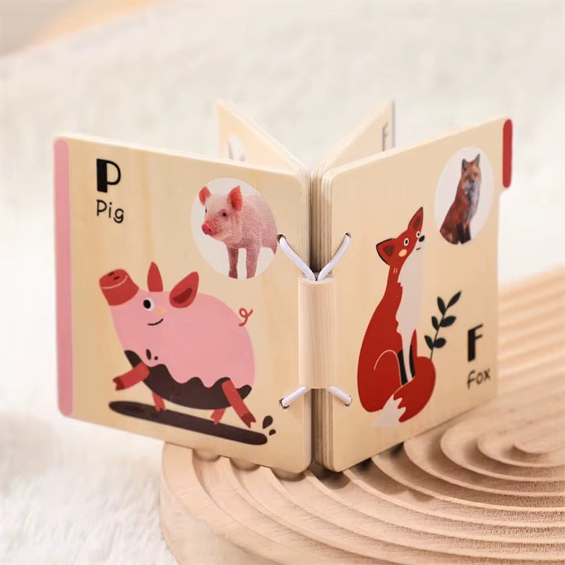 Montessori Tierbuch aus Holz