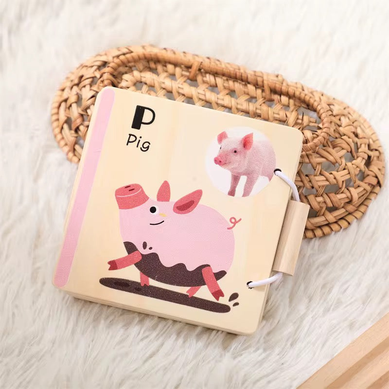 Montessori Tierbuch aus Holz
