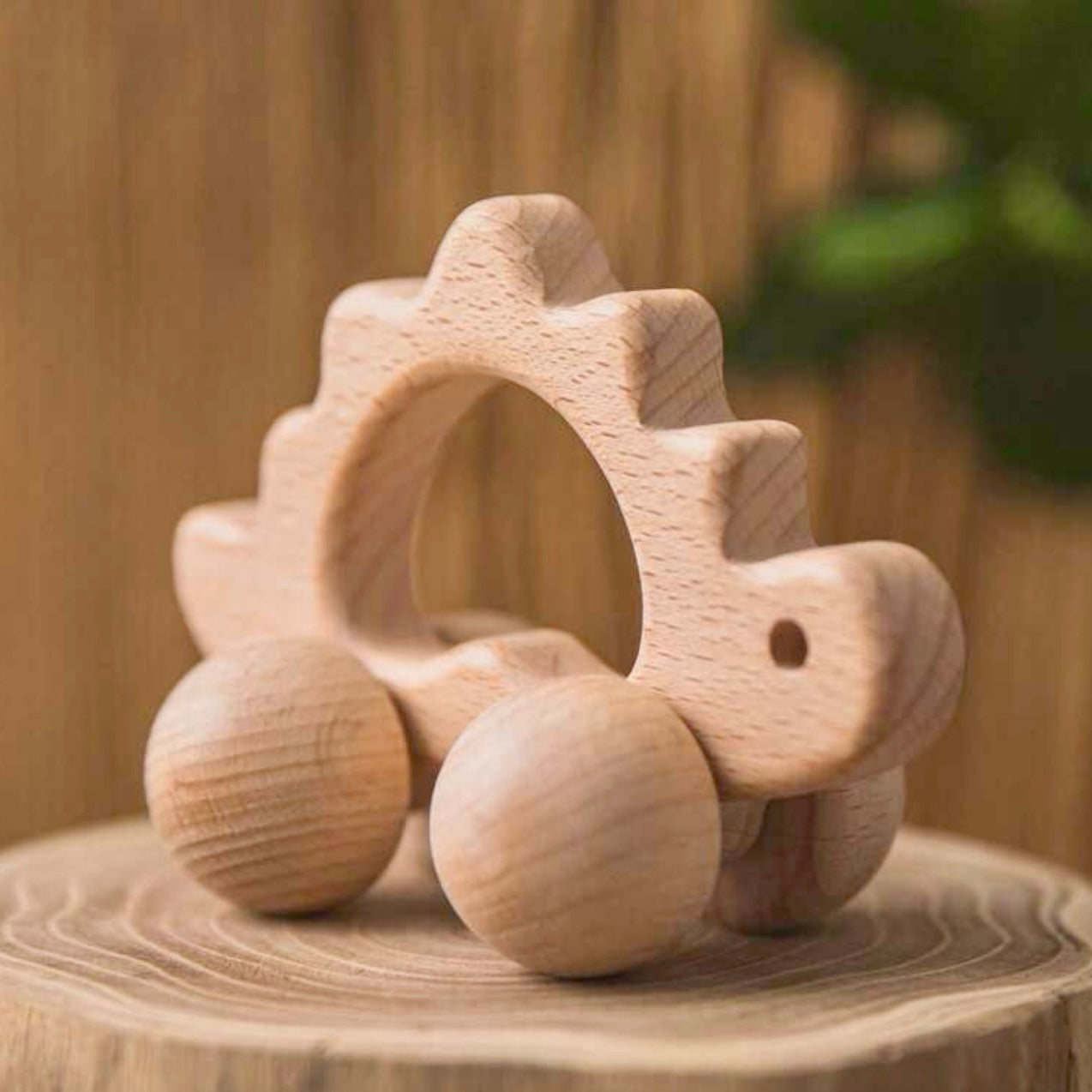 Dino-Auto aus Holz