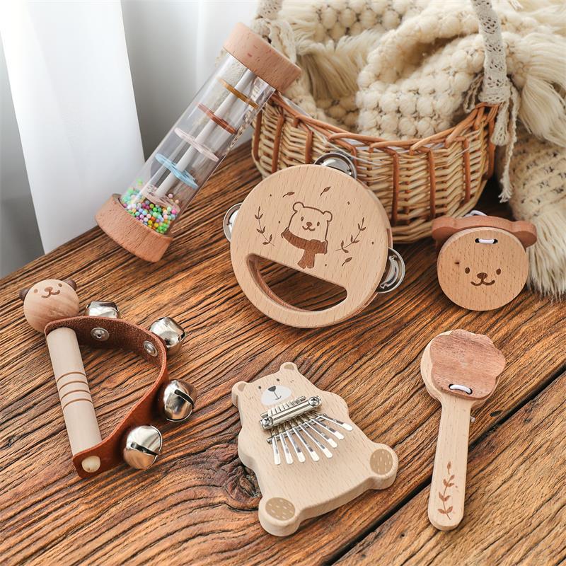Montessori Musikspielzeug für Kleinkinder aus Holz
